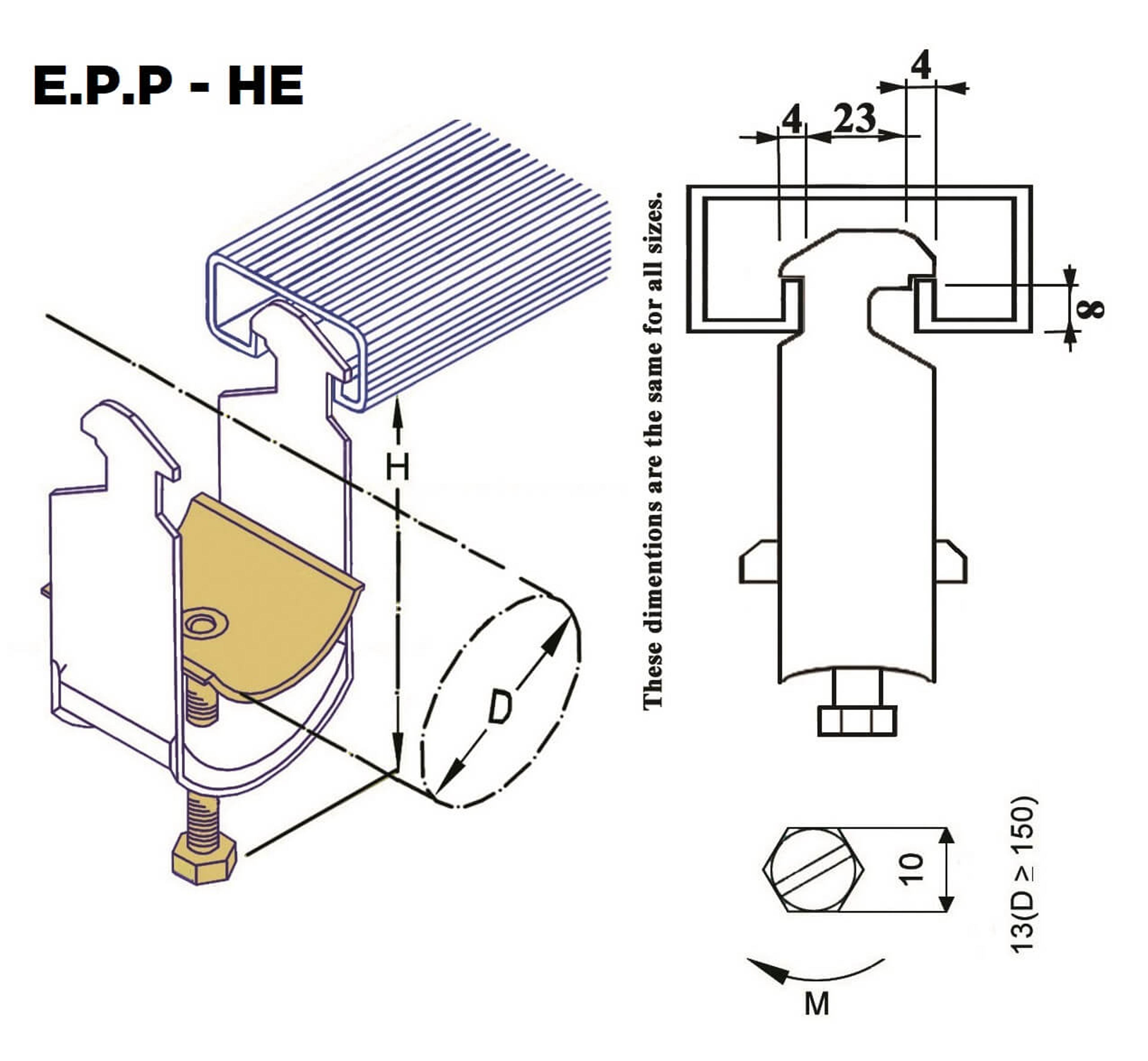 E.P.P-HE - Cable Clamp